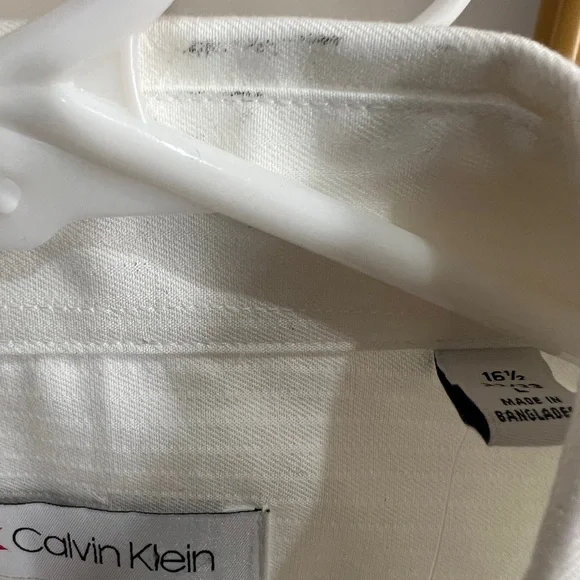 Calvin Klein Men’s Dress Shirt Bundle 3 Pack 16.5 34/35 L Stretch White Black - Picture 15 of 15